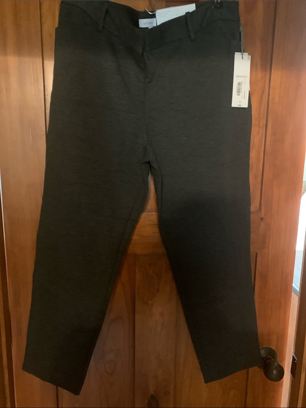 Liz Claiborne Dark Charcoal Cropped Straight Pants, size14